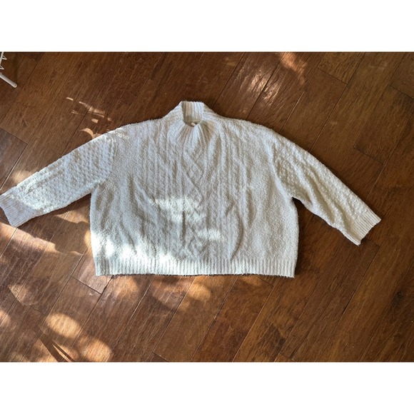 Matilda Jane Sweaters - Matilda Jane Good Hart GH Elliston Mock Neck Sweater Cream Cable Knit